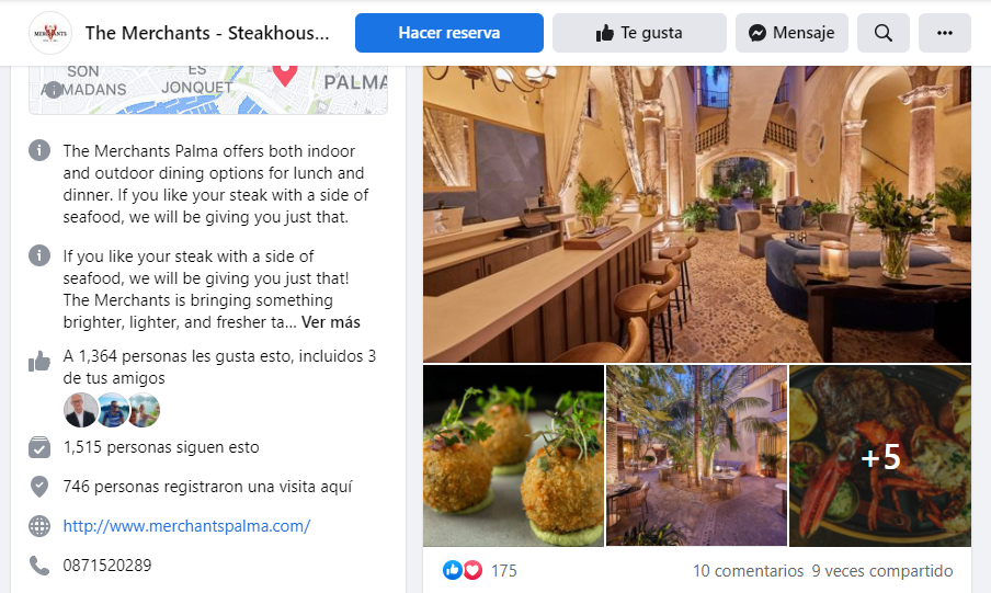 Merchants — historical Facebook capture